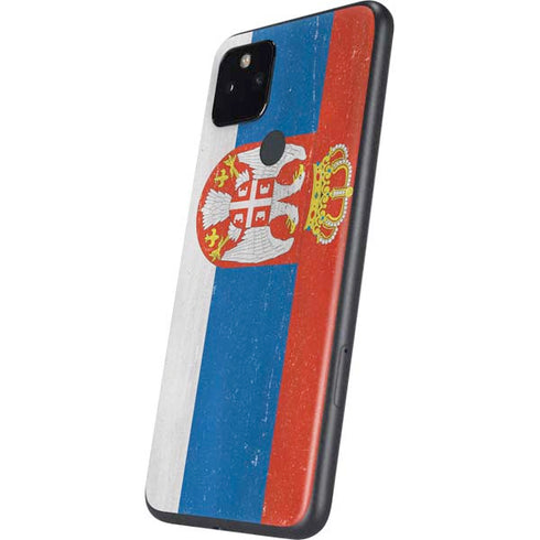 Serbia Flag Distressed Google Pixel 4a 5G Skin